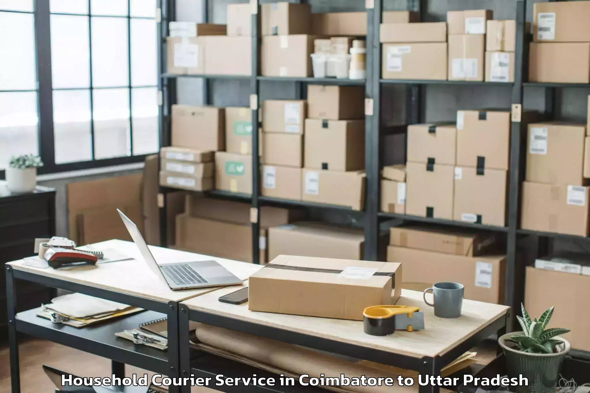 Book Coimbatore to Ballia Household Courier